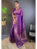 Purple Color Soft Silk Saree