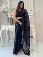 Black Color Georgette Saree