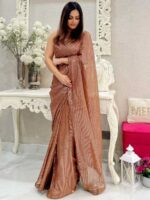 Coffee Color Georgette Saree