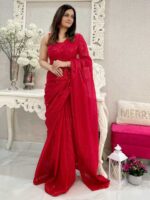 Red Color Georgette Saree