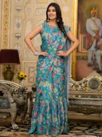 Blue Color Imported Georgette Saree