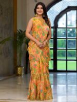 Yellow Color Imported Georgette Saree