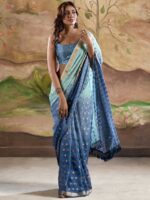 Blue Color Georgette Saree