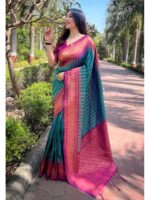 Green Color Soft Silk Saree