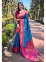 Blue Color Soft Silk Saree