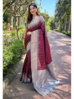 Brown Color Soft Silk Saree