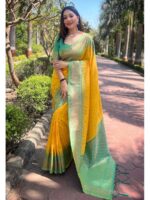 Yellow Color Soft Silk Saree