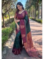 Green Color Soft Silk Saree