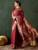 Maroon Color Silk Saree