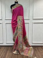 Pink Silk Designer Saree