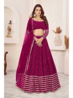 Pink Color Georgette Lehenga Choli