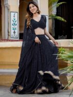 Black Color Georgette Lehenga Choli