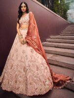 Peach Color Viscose Rayon Lehenga Choli