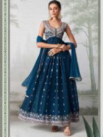 Teal Blue Color Salwar Suit