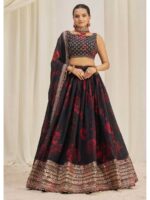 Black Color Organza Lehenga Choli