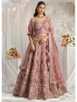 Lavender Color Tissue Lehenga Choli