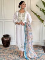 White Color Readymade Salwar Suit