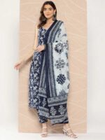 Navy Blue Color Readymade Salwar Suit