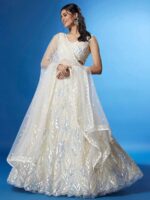 White Color Soft Net Lehenga Choli