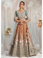 Brown Color Tissue Lehenga Choli
