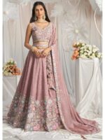 Pink Color Chiffon Lehenga Choli