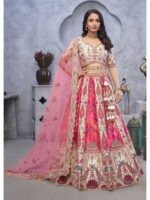Pink Color Organza Lehenga Choli