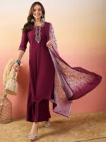 Maroon Color Readymade Salwar Suit