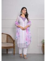 White Color Readymade Salwar Suit