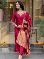 Maroon Color Readymade Salwar Suit