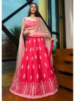 Pink Color Art Silk Lehenga Choli