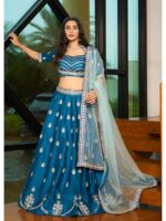 Blue Color Art Silk Lehenga Choli