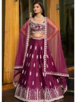 Purple Color Art Silk Lehenga Choli