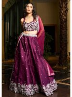 Purple Color Art Silk Lehenga Choli
