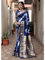 Blue Color Paithani Silk Saree