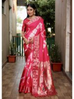 Pink Color Paithani Silk Saree