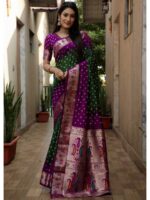 Green Color Dola Silk Saree