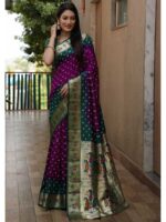 Purple Color Dola Silk Saree