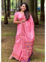 Pink Color Paithani Silk Saree