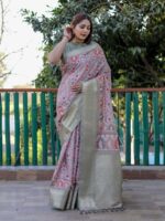 Pista Color Pashmina Saree