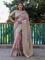 Beige Color Pashmina Saree