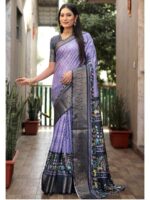 Purple Color Dola Silk Saree