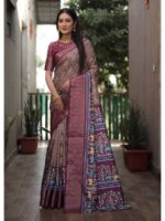 Brown Color Dola Silk Saree