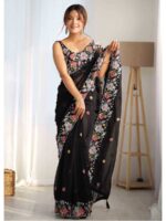 Black Color Georgette Saree
