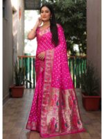 Pink Color Dola Silk Saree