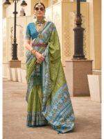 Mahendi Color P V Silk Saree