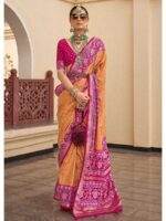 Orange Color P V Silk Saree