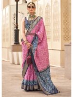 Pink Color P V Silk Saree