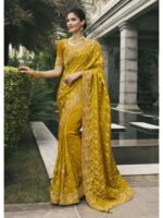 Musturd Color Viscose Tissue Saree