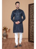 Navy Blue Color Kurta Payjama