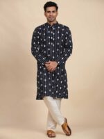 Navy Blue Color Kurta Payjama